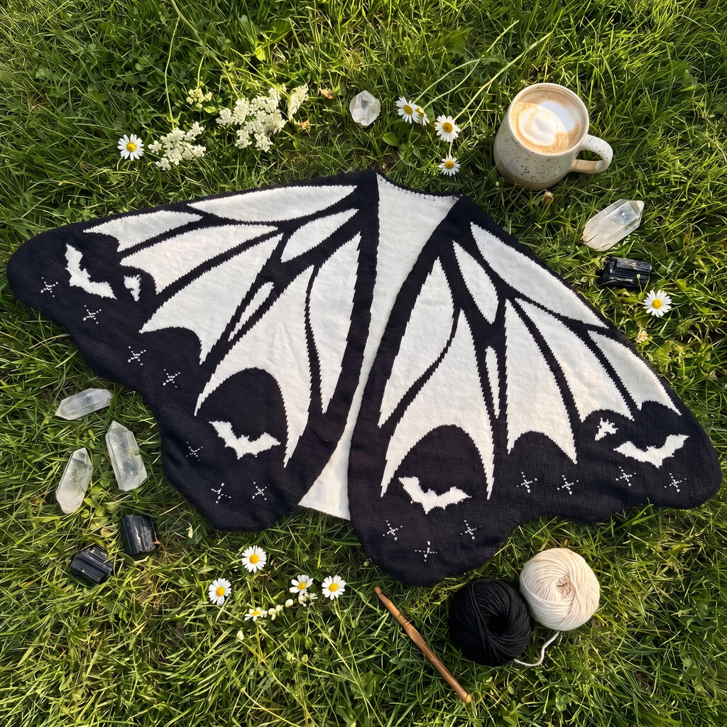 Châle Cape Ailes de Chauve-Souris – Tricot