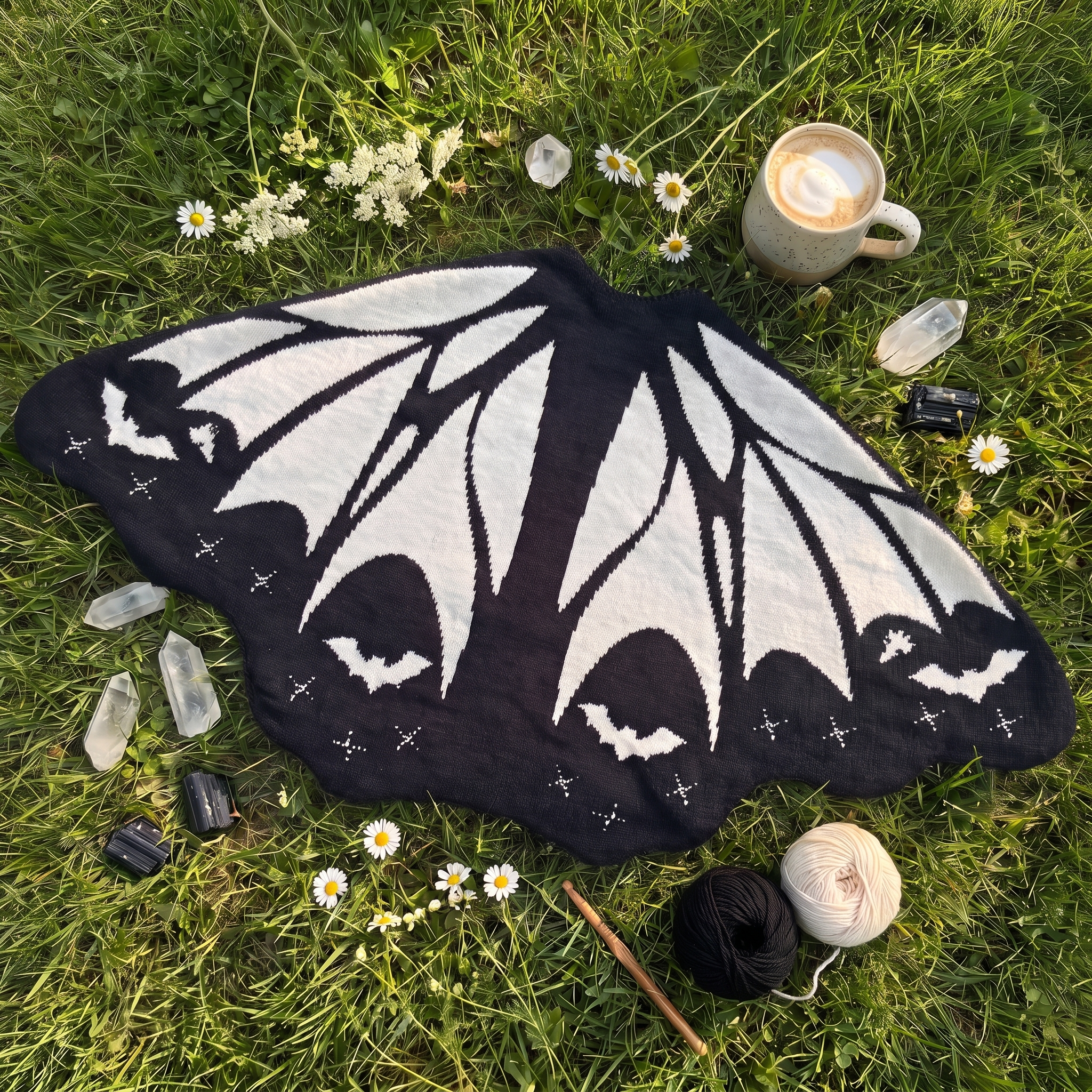 Châle Cape Ailes de Chauve-Souris – Tricot