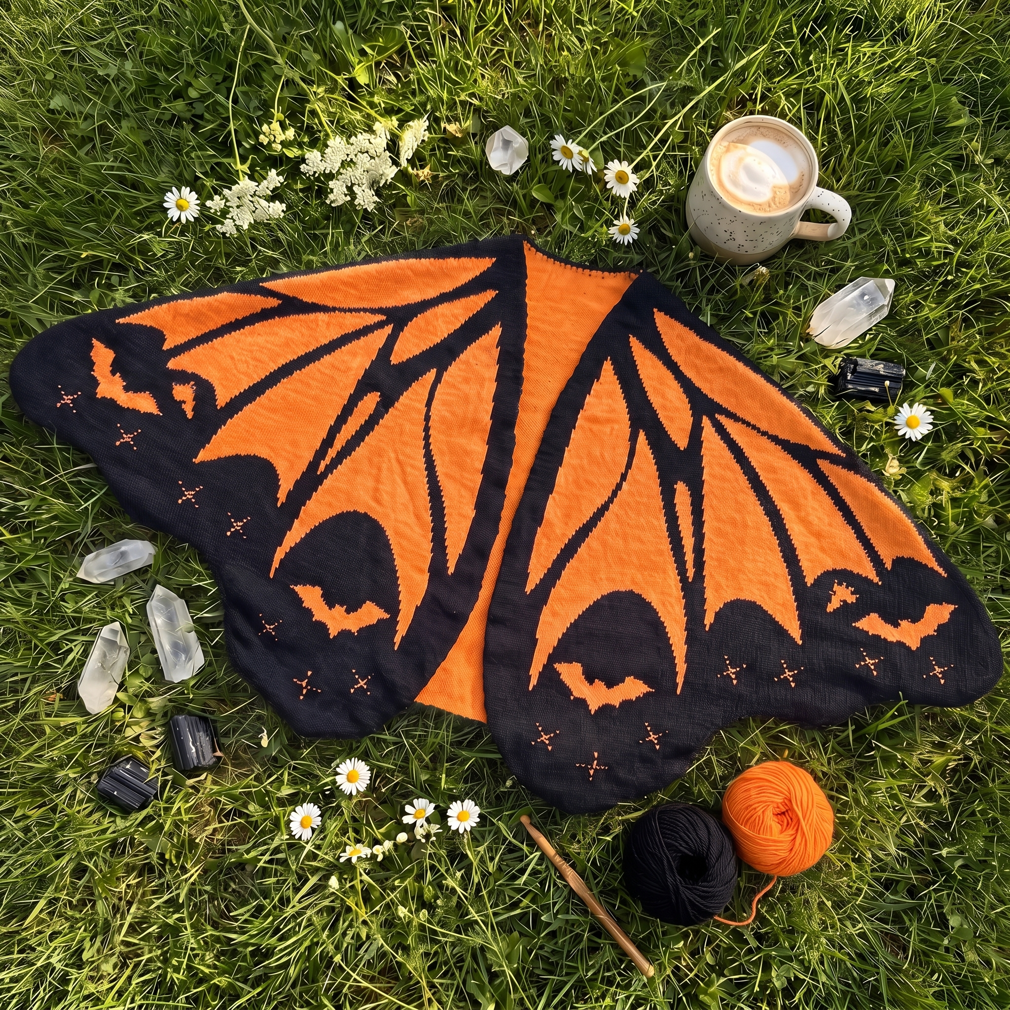 Châle Cape Ailes de Chauve-Souris – Tricot