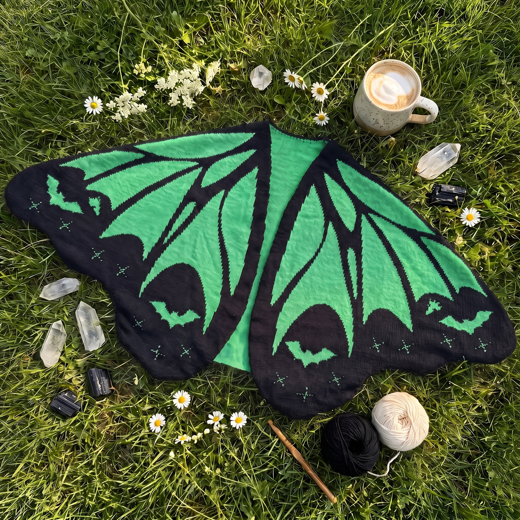 Châle Cape Ailes de Chauve-Souris – Tricot