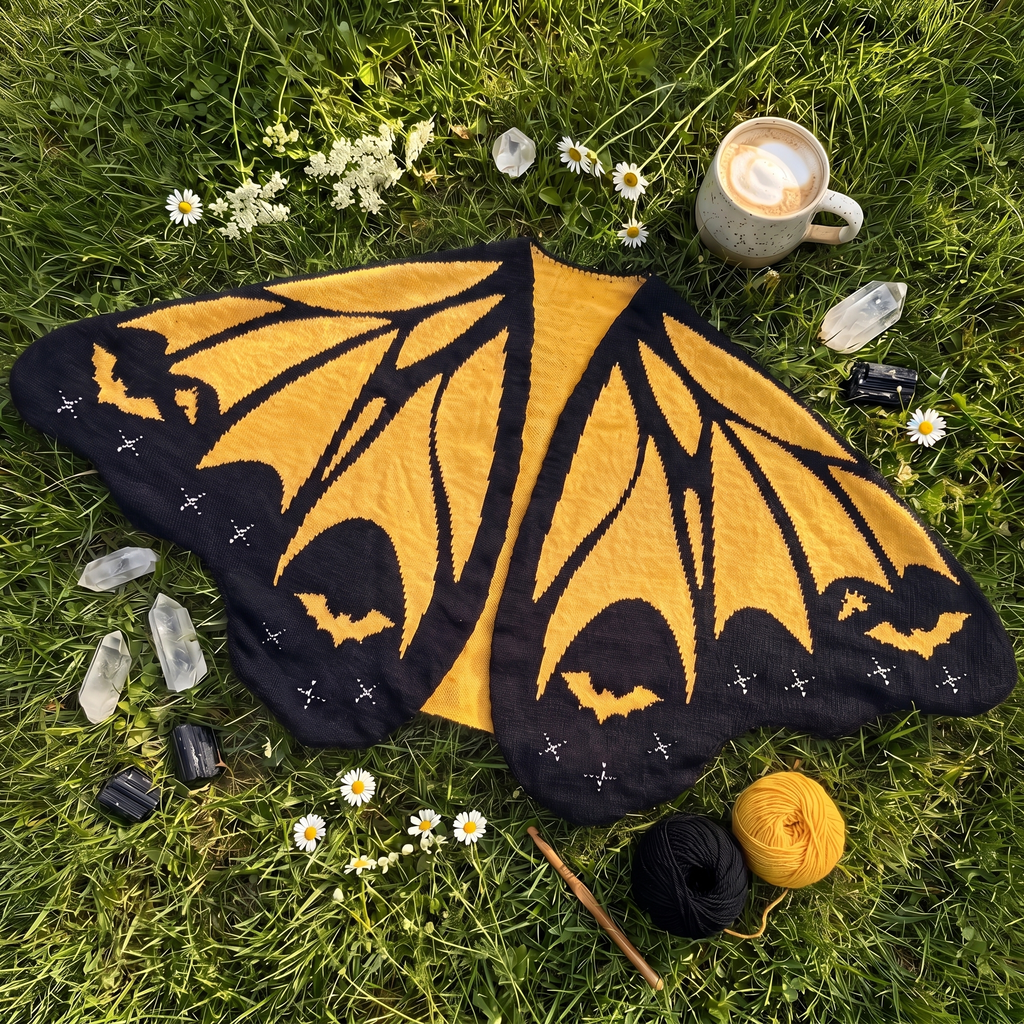 Châle Cape Ailes de Chauve-Souris – Tricot