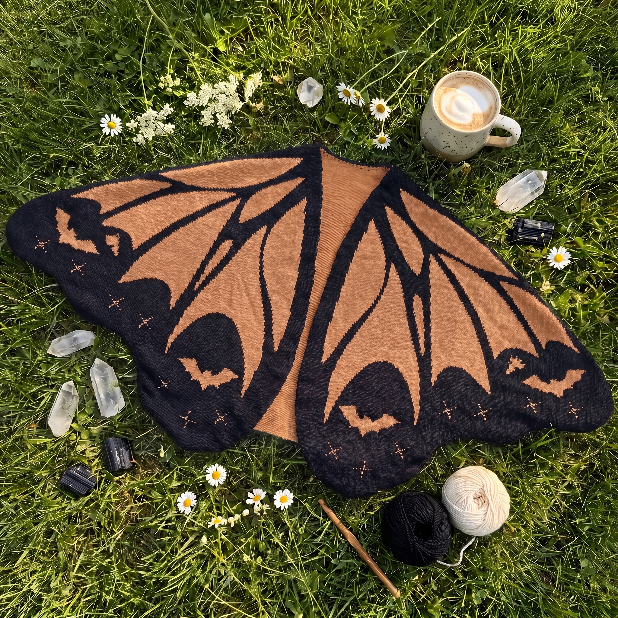Châle Cape Ailes de Chauve-Souris – Tricot